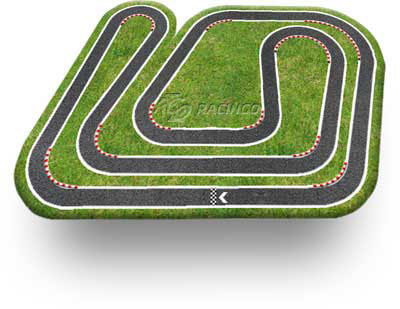 Streckenlayout Kartbahn Teningen